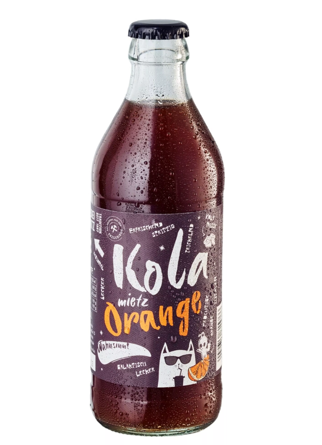 Kola Mietz Orange – Erfrischende Kola mit Orangennote (0,33 l Glasflasche)