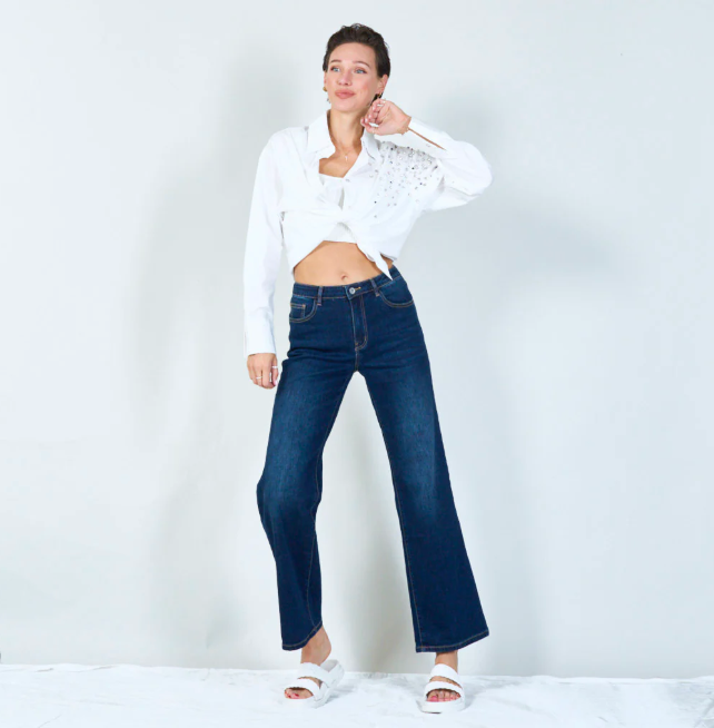 "Harper" – High Waist Straight Jeans