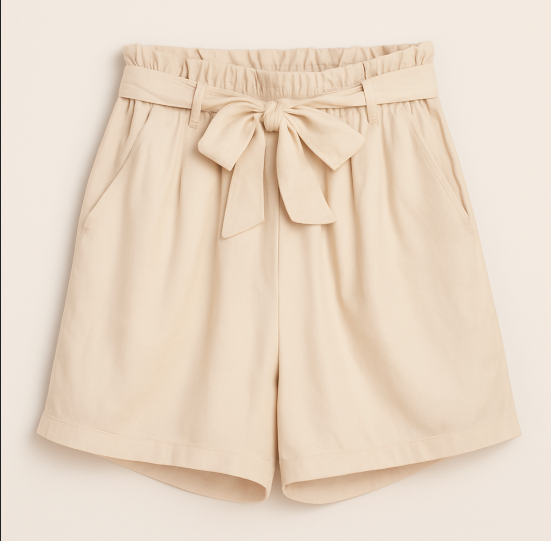 Shorts „Celine“ – Paperbag-Shorts mit Schleifenbindung
