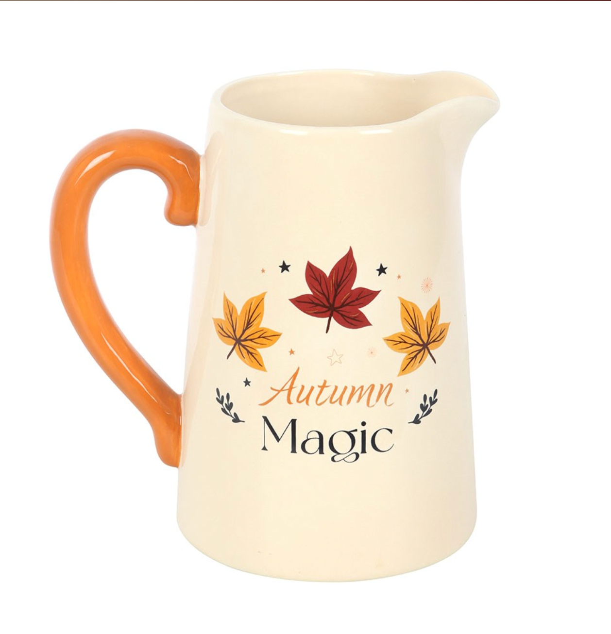 Herbstkrug „Autumn Magic" – Keramik-Dekokrug für Blumen