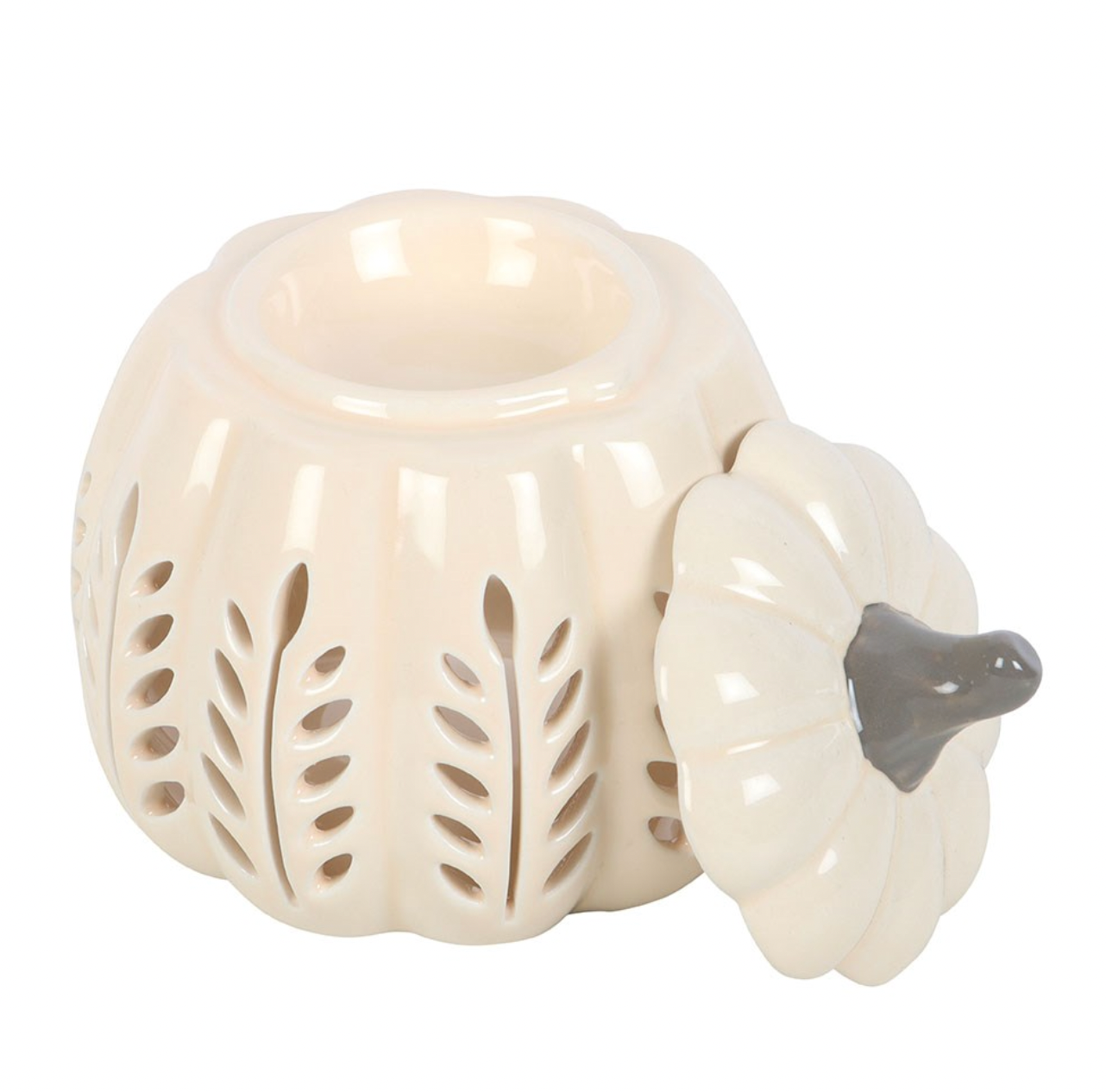 Duftlampe „Pumpkin Glow“ – Kürbis-Wachsschmelzer aus Keramik
