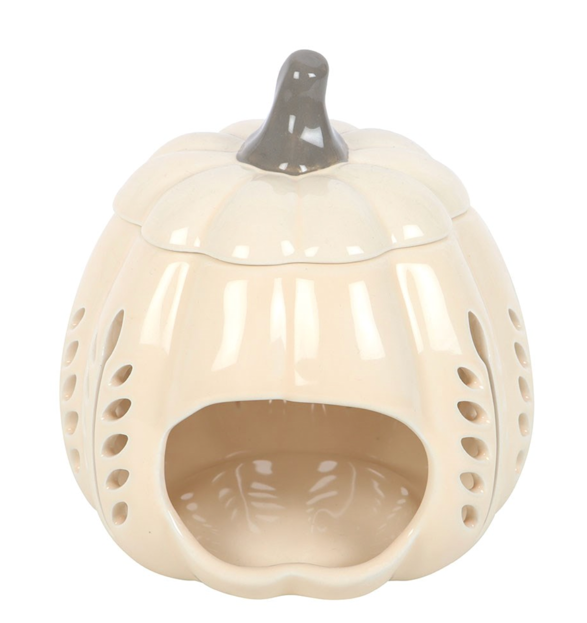 Duftlampe „Pumpkin Glow“ – Kürbis-Wachsschmelzer aus Keramik