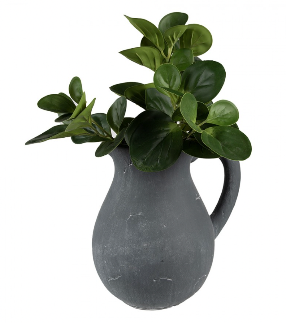 Dekokrug „Rustic Shadow“ – grauer Steinkrug im Landhausstil (18 cm)