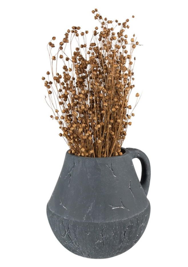 Blumentopf „Rustic Grey“ – grauer Steintopf im Landhausstil (23 cm)