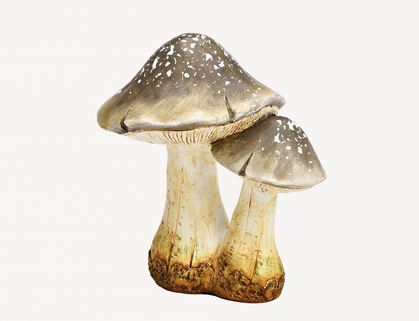 Dekofigur „Waldpilz Duo“ – Pilzskulptur aus Poly, 13×15×10 cm