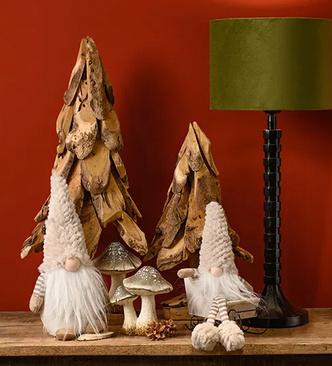 Dekofigur „Waldpilz Duo“ – Pilzskulptur aus Poly, 13×15×10 cm