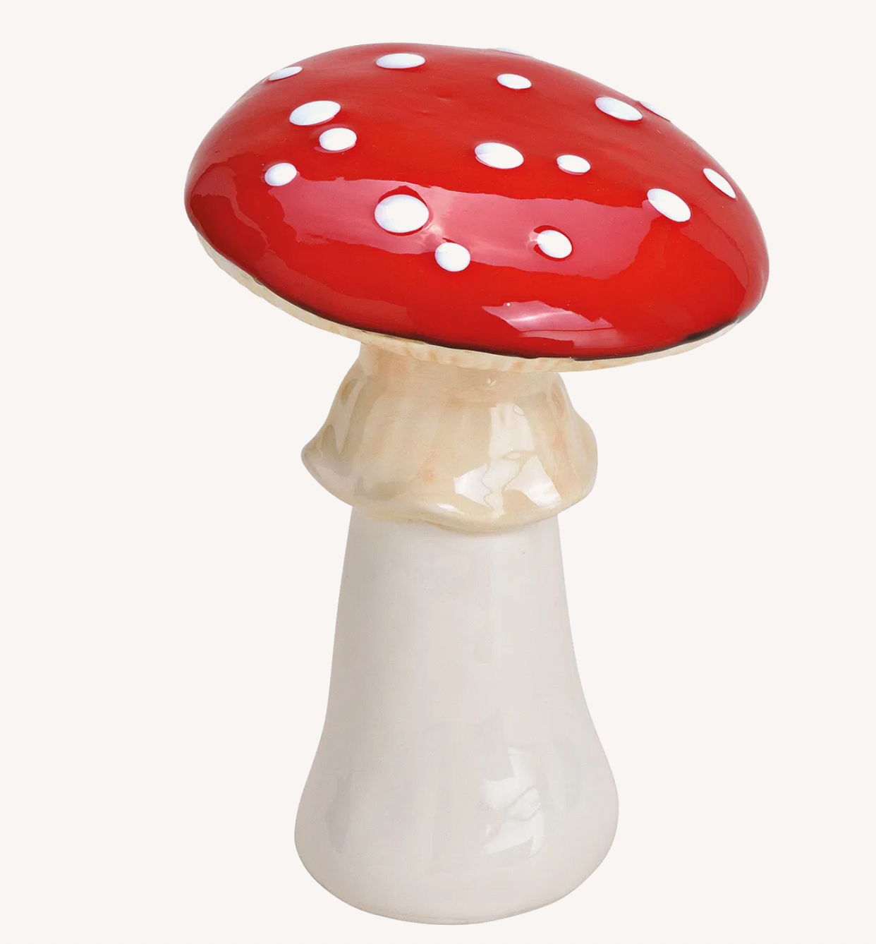 Dekofigur „Pilzglück“ – Fliegenpilz aus Keramik, H 20 cm