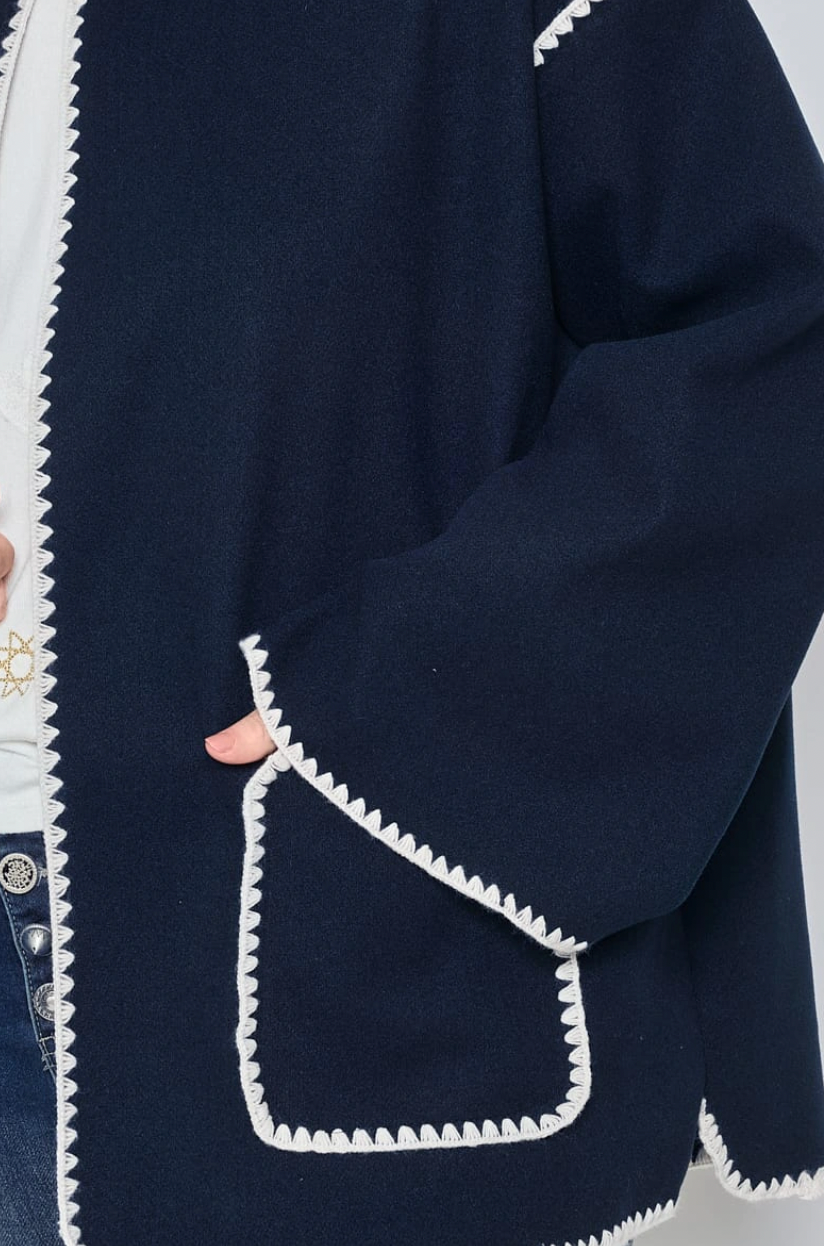 Cape-Jacke „Navy Charm“ mit Schal