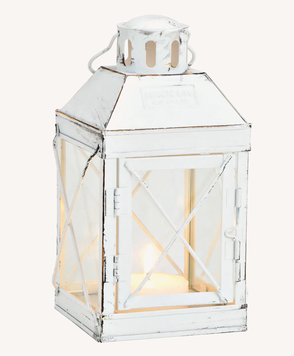 Laterne „Nordlicht“ – Weißes Vintage-Design