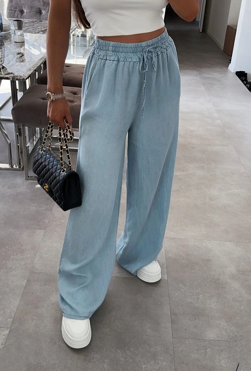 Hose „Skye“ – Sommerleicht & lässig in Denim-Optik