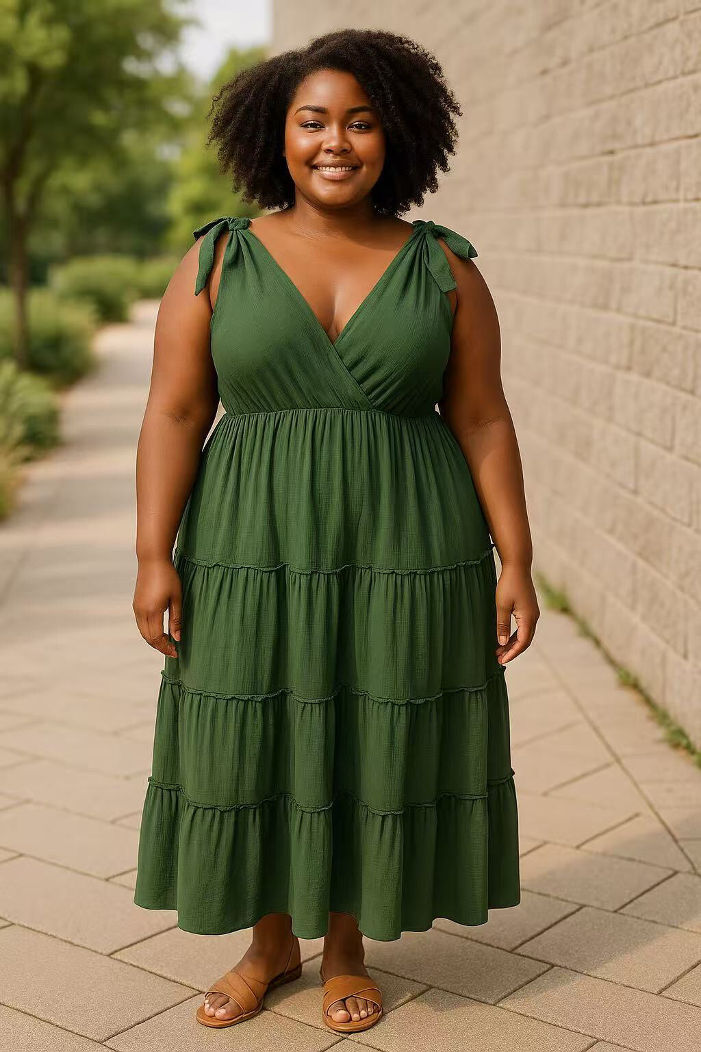 Kleid „Elina“ – Sommerkleid aus Musselin mit Schleifenbindung