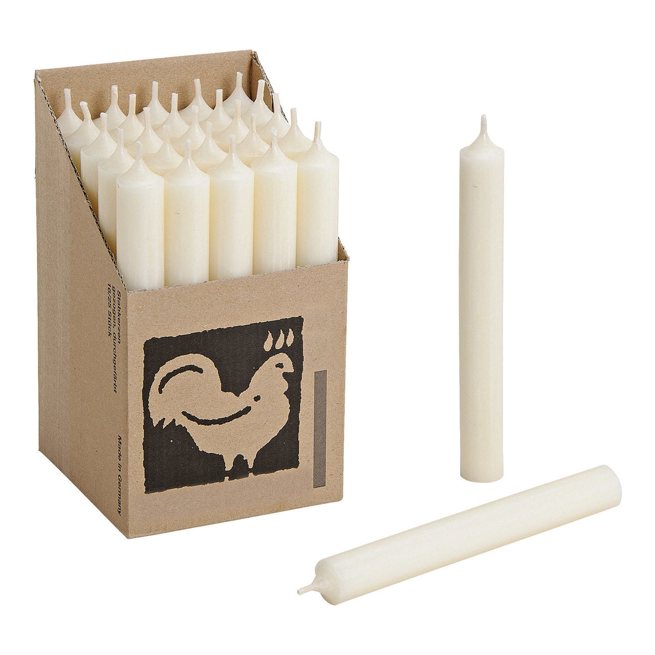 "Ivory" stick candle