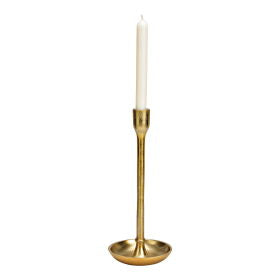 Metal candle holder gold (W/H/D) 13x31x13cm