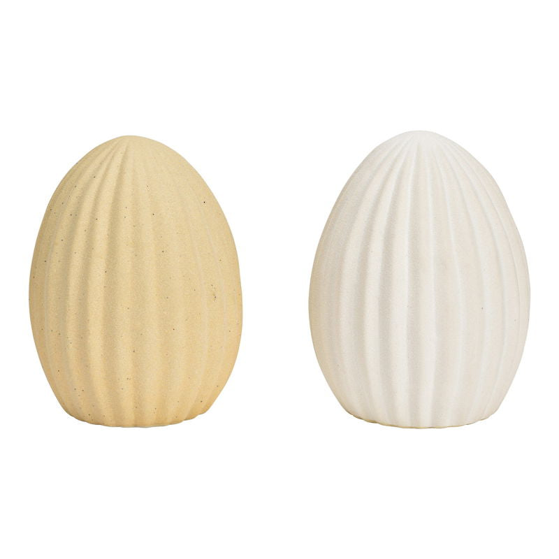 🥚Oeufs de Pâques vintage en céramique - décoration aspect naturel, 2 assortis