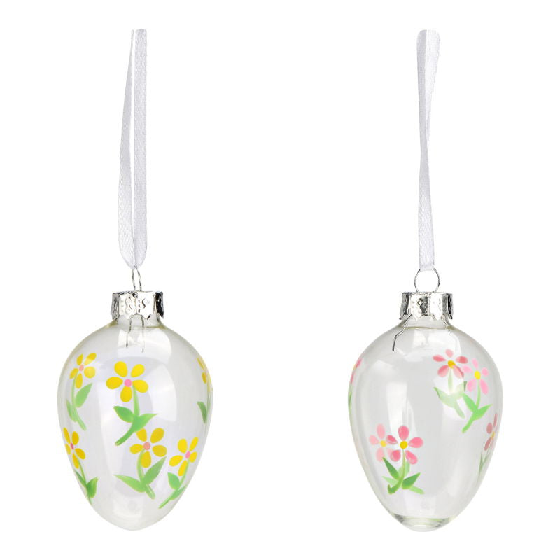 ✨ Glass Easter Eggs Flower Edition - Set of 6 hanging