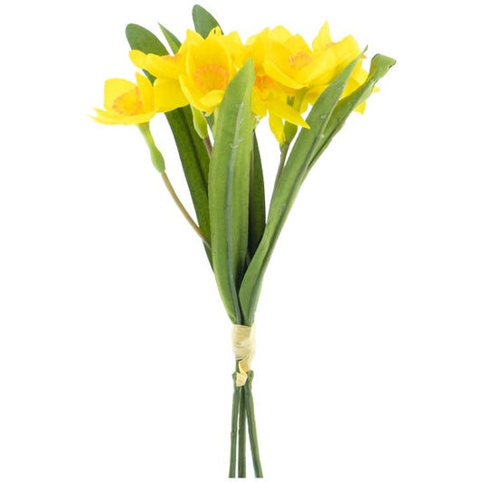 Daffodil bouquet ArtificialNature, orange, 30 cm