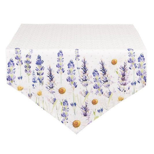 🌿 Table runner Lavender Spring cotton 50x160 cm