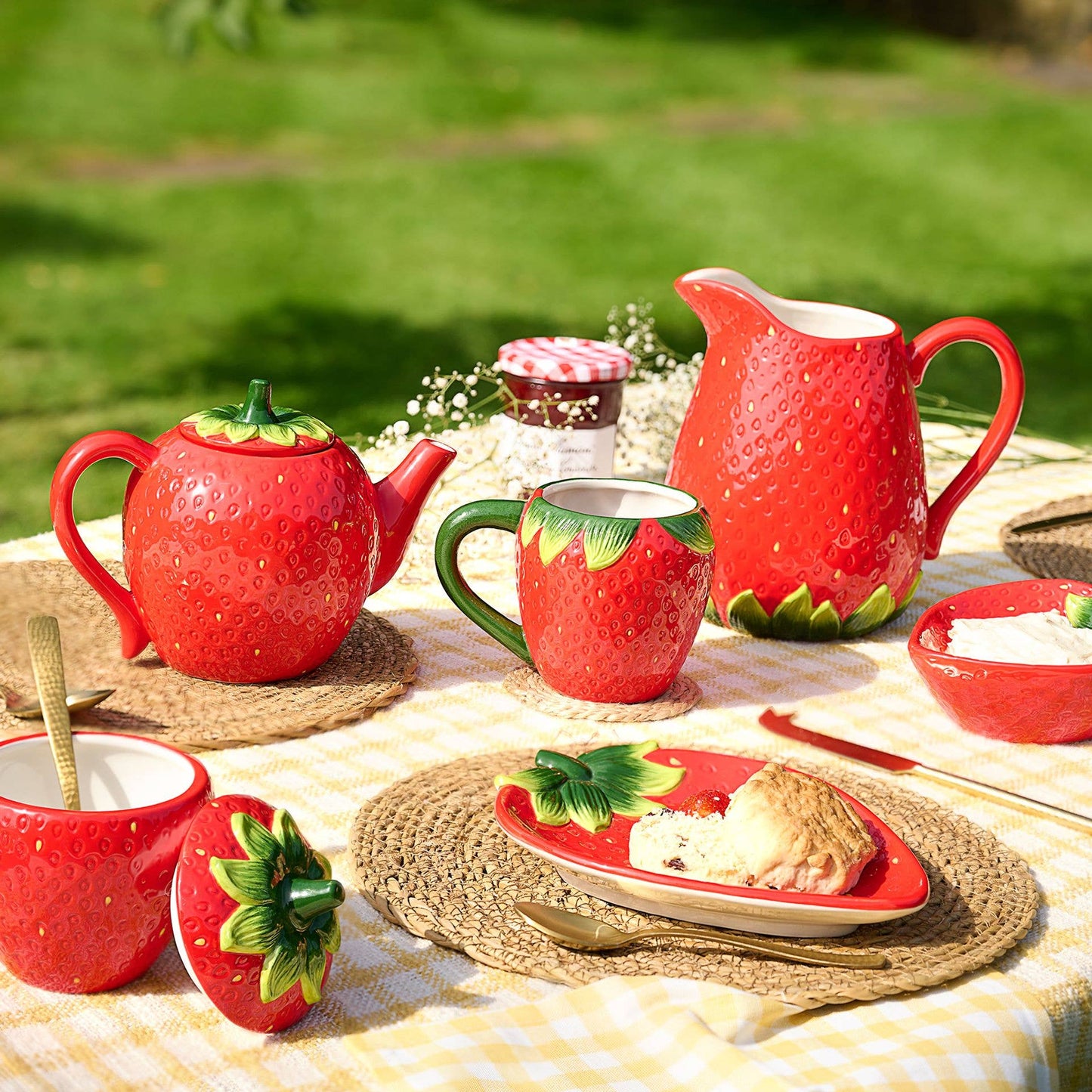 The Cottage Garden Zuckerdose, Erdbeermotiv