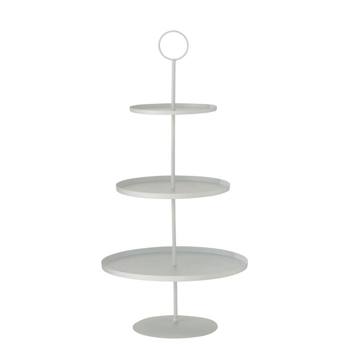 Etagere metal H60cm white 3 layers