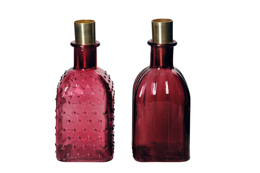 Candle Holder Bottle "Burgundy"