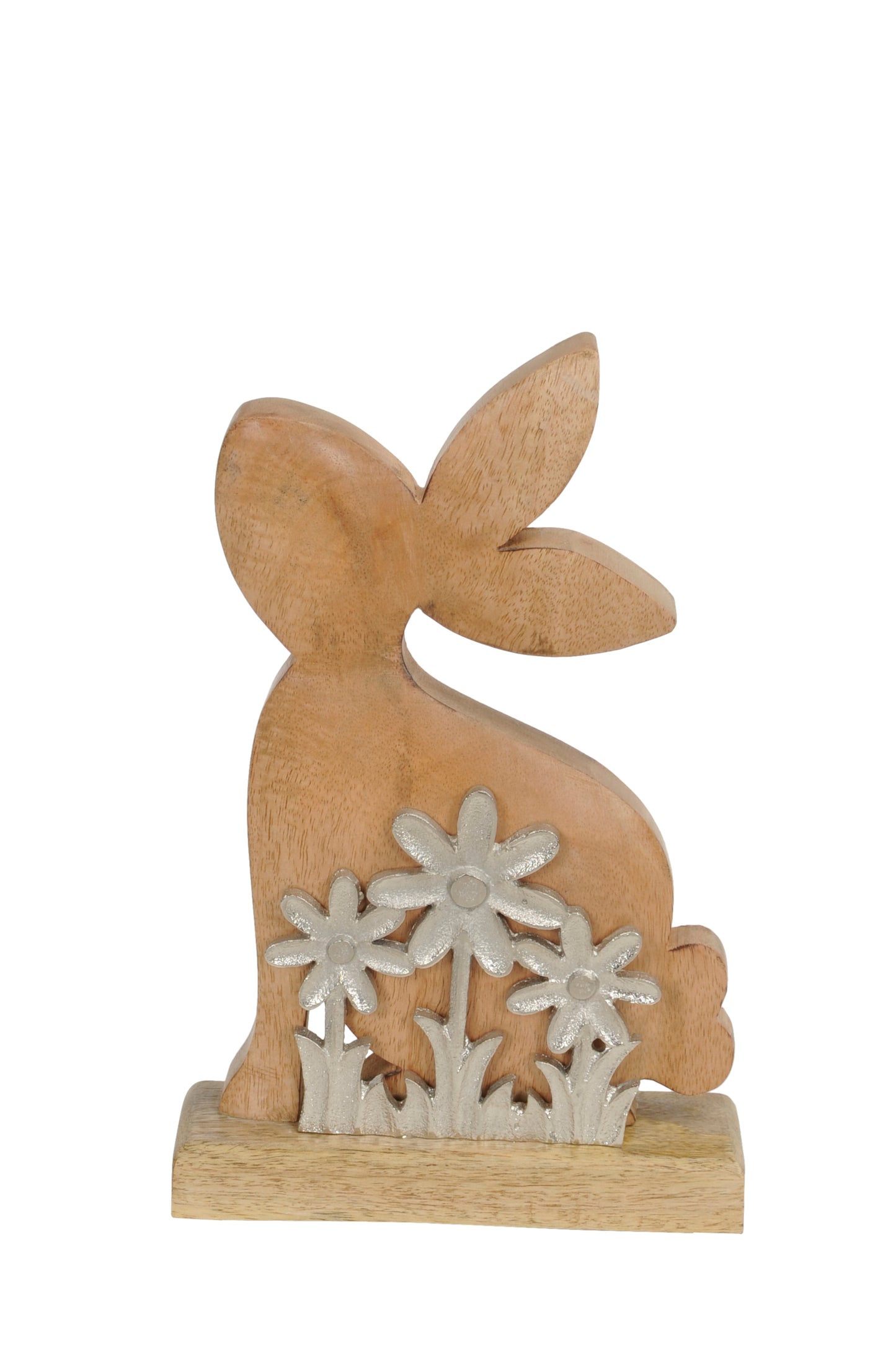 🐰 Sweet flower bunny - spring greeting in brown-silver