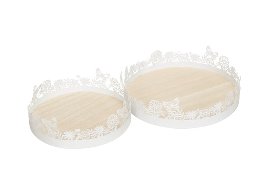 🍽️ Noble serving trays - White Vintage Series 2-piece