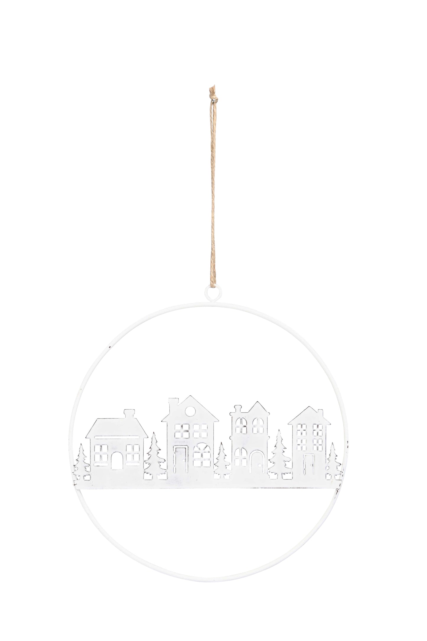 🏠 Charming row of houses - ring-shaped hanging decoration