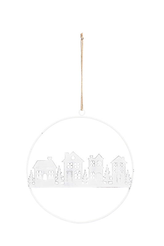 🏠 Charming row of houses - ring-shaped hanging decoration