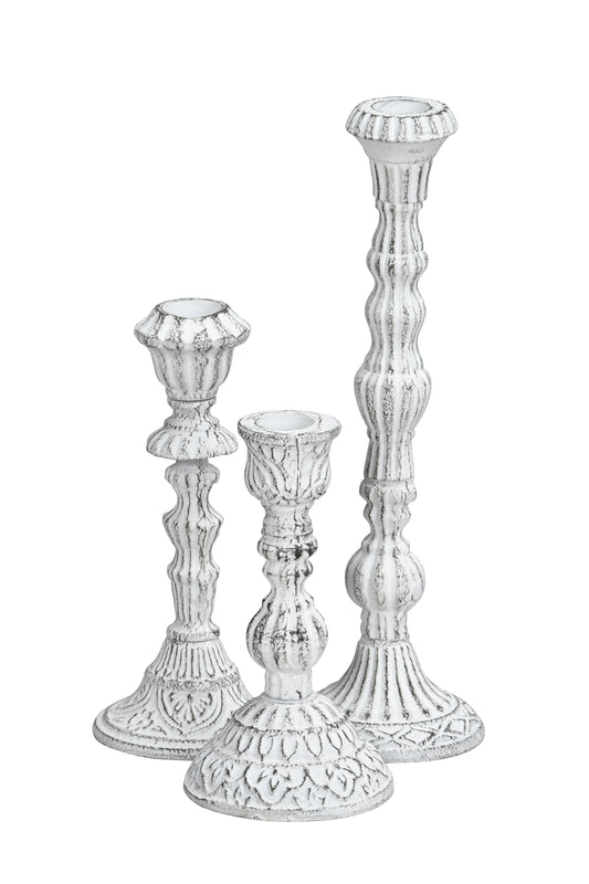 🕯️ Elegant candle holders - White Premium Series 3-piece