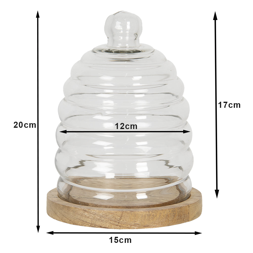 Glass bell transparent Ø 15x20 cm