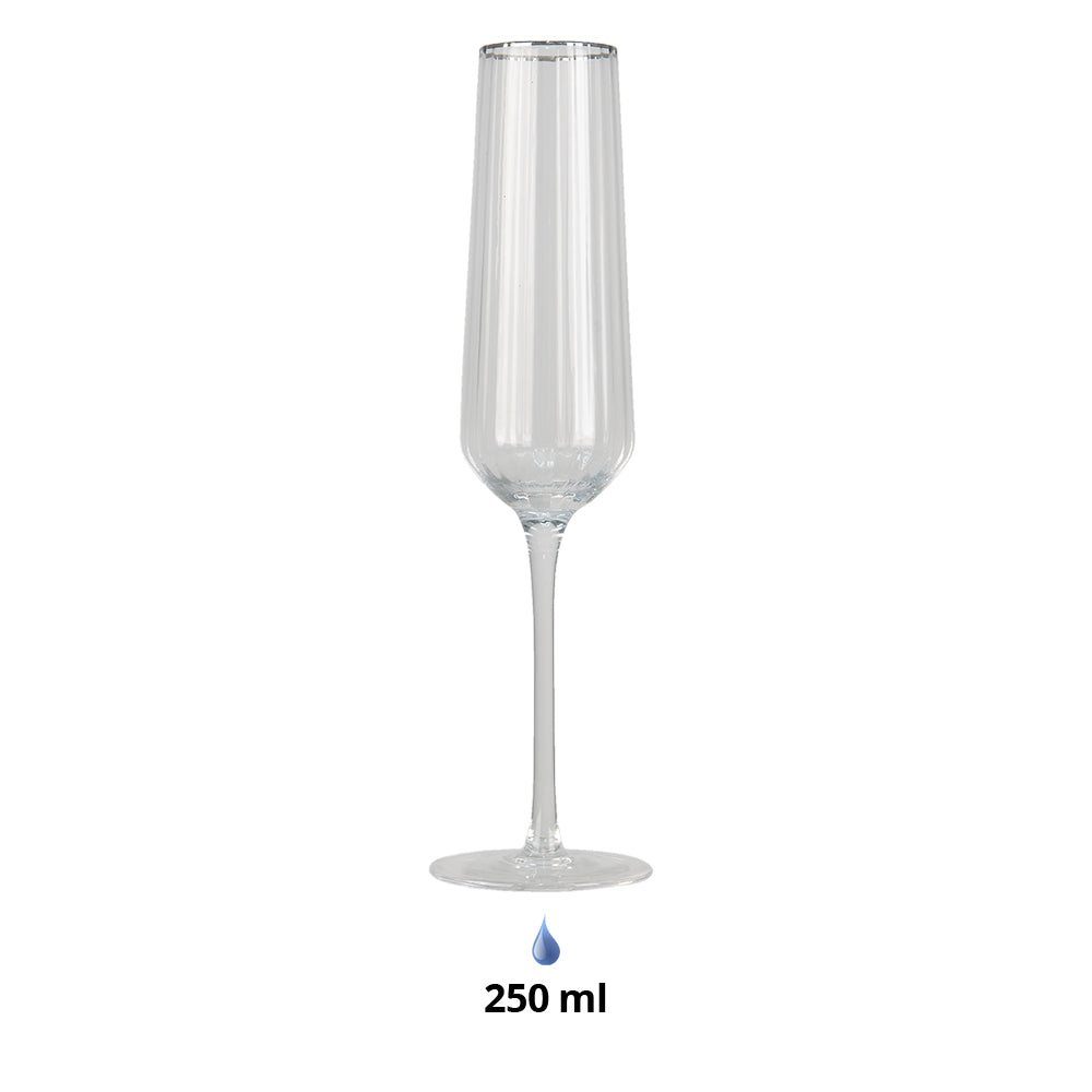 Champagne glass transparent Ø 7x26 cm / 250 ml