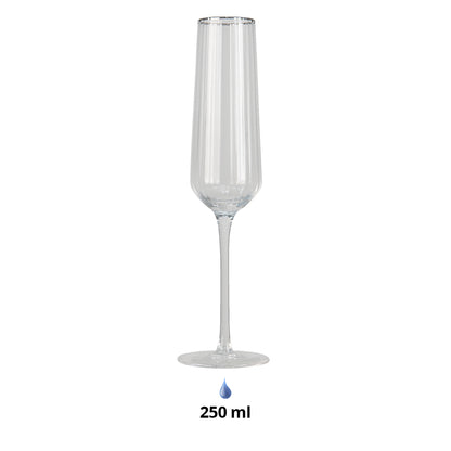 Champagne glass transparent Ø 7x26 cm / 250 ml