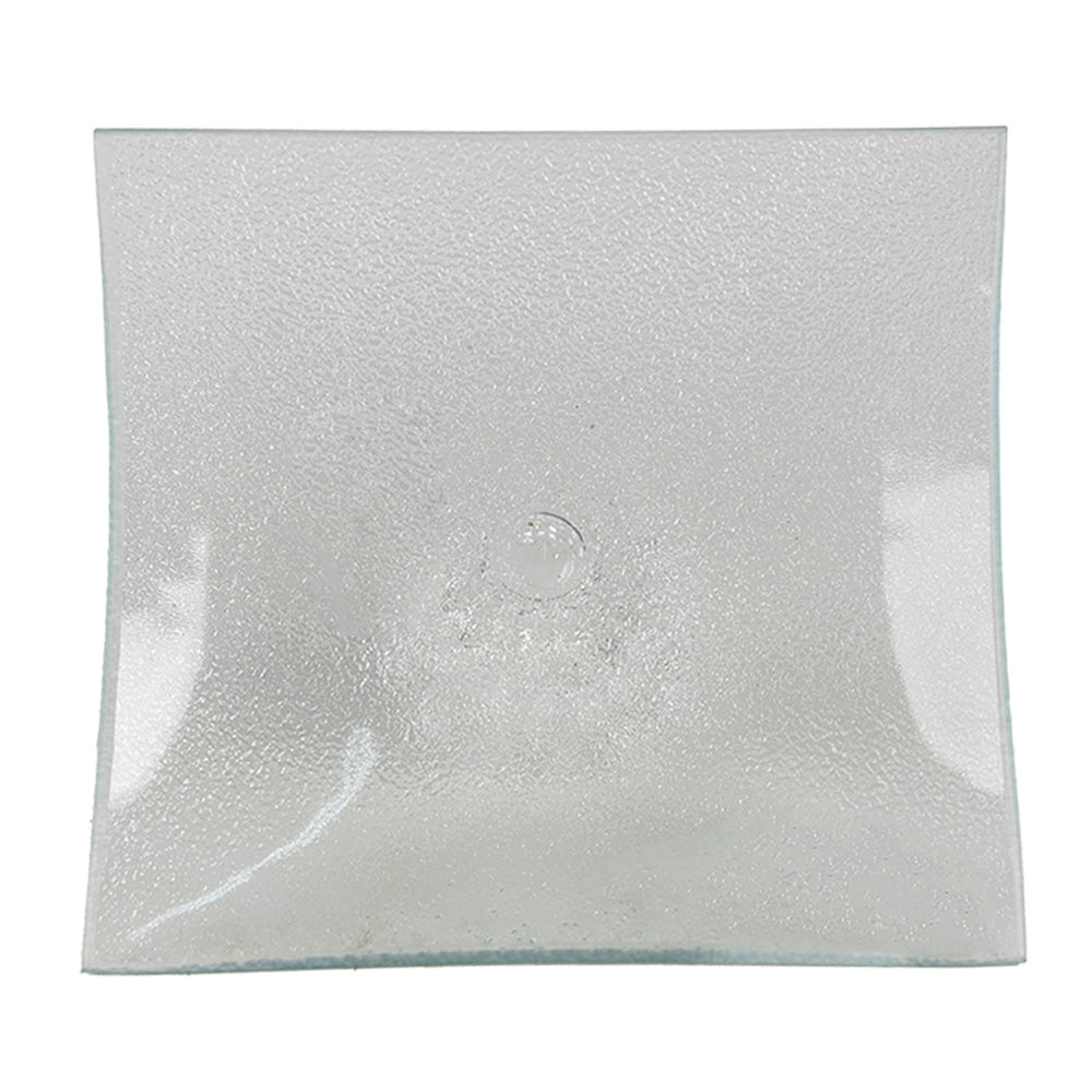 15X15X7 CM TRANSPARANT GLASS SERVING PLATE