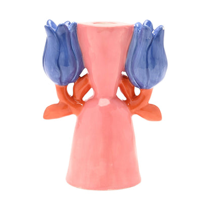 Hestia Rosa Blumen Kerzenhalter