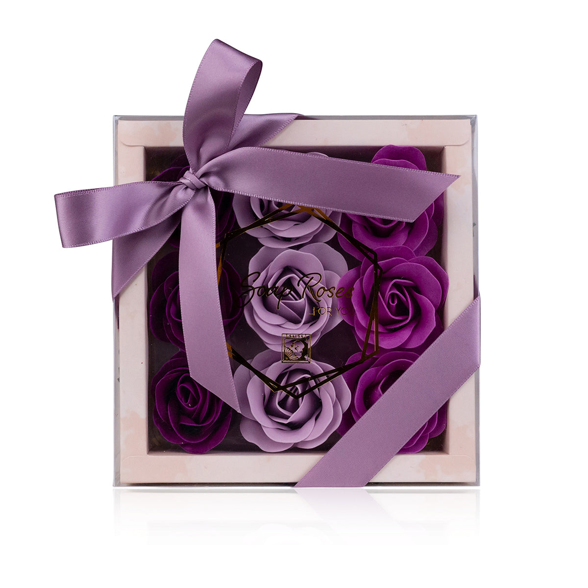 Roses de bain, dans un coffret cadeau 9 x 4 g, roses de savon / fleurs de bain