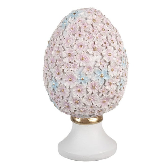 🥚 Figurine décorative oeuf fleur Ø 10x18 cm