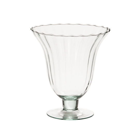 🌿 Vase sur pied – Cristal clair brillant grand