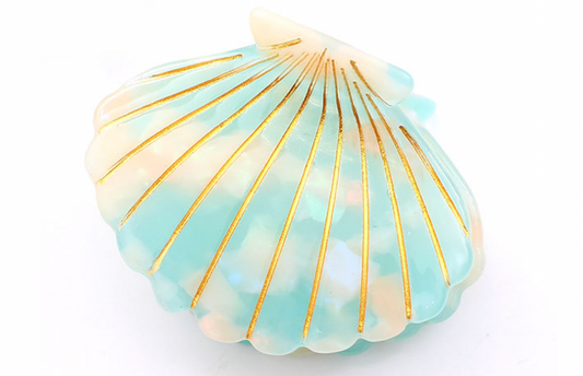 Haarklammer „Sea Shell Mint“ – mintfarbener Muscheltraum
