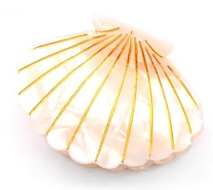 Haarklammer „Sea Shell Peach“ – Pfirsichtöne für dein Beach Hair