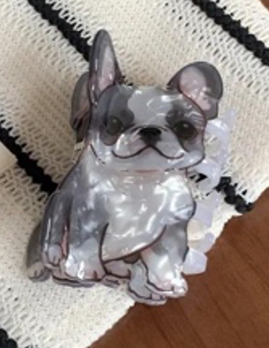 Haarspange „Frenchie Love“ – süßer Hundemoment für dein Haar