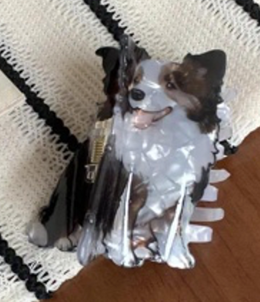 Haarclip „Fluffy Collie“ – charmanter Blickfang mit Charakter