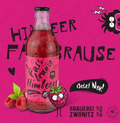 Fassbrause „Himbeer Moment“ – Fruchtig-frische Limo aus dem Erzgebirge (0,33 l)