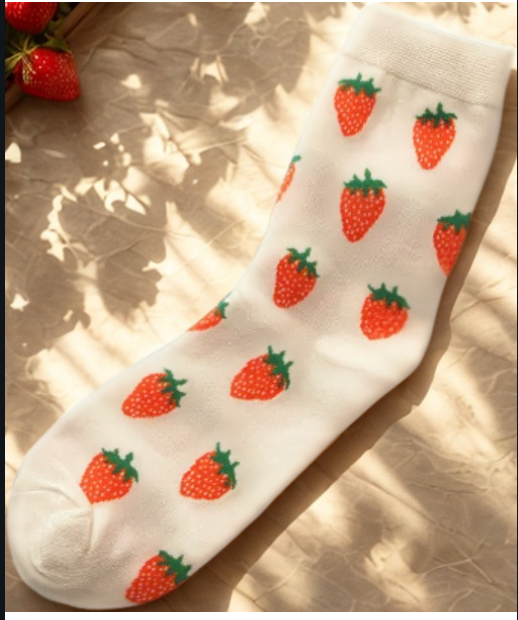 Socken „Berry Crew“ – Fruchtige Erdbeeren als HIngucker