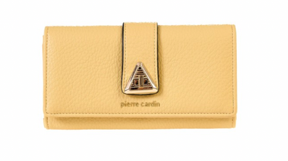 Pierre Cardin Geldbörse „Sole Giallo“ – Damen-Portemonnaie mit Druckknopf & Fächern