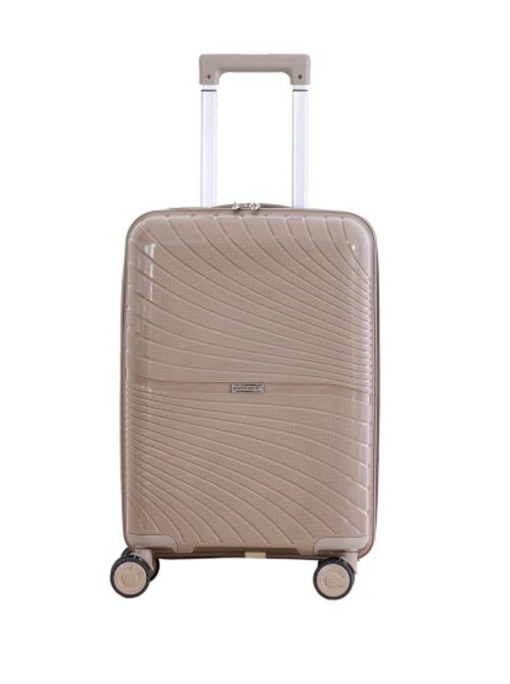 Trolley „Linea“ – Pierre Cardin Kabinenkoffer mit Wellenstruktur & Zahlenschloss (Polypropylen)
