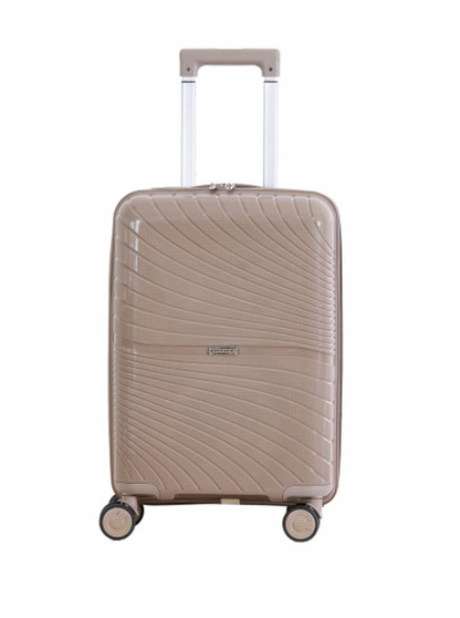 Trolley „Linea“ – Pierre Cardin Kabinenkoffer mit Wellenstruktur & Zahlenschloss (Polypropylen)