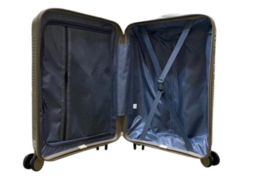 Trolley „Linea“ – Pierre Cardin Kabinenkoffer mit Wellenstruktur & Zahlenschloss (Polypropylen)