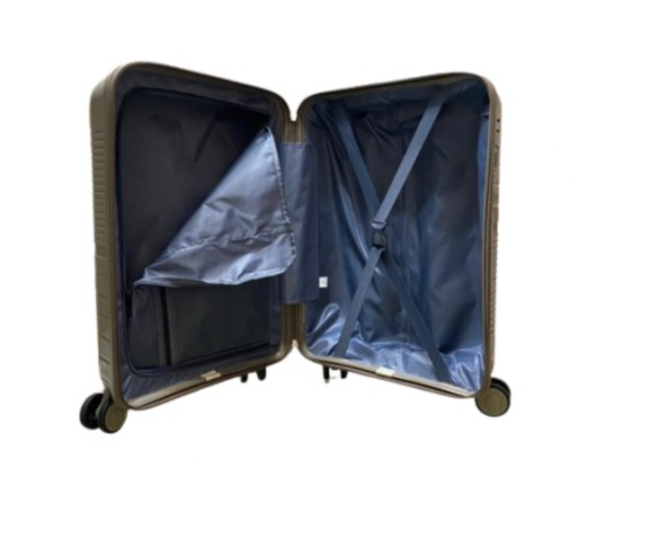 Trolley „Linea“ – Pierre Cardin Kabinenkoffer mit Wellenstruktur & Zahlenschloss (Polypropylen)