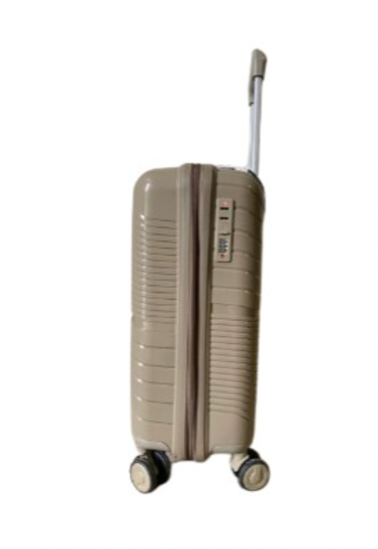 Trolley „Linea“ – Pierre Cardin Kabinenkoffer mit Wellenstruktur & Zahlenschloss (Polypropylen)