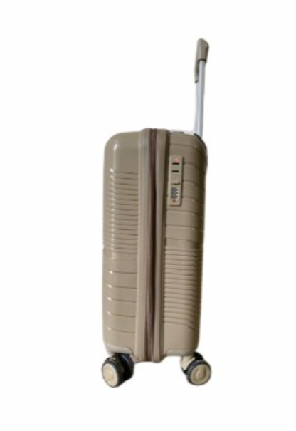 Trolley „Linea“ – Pierre Cardin Kabinenkoffer mit Wellenstruktur & Zahlenschloss (Polypropylen)